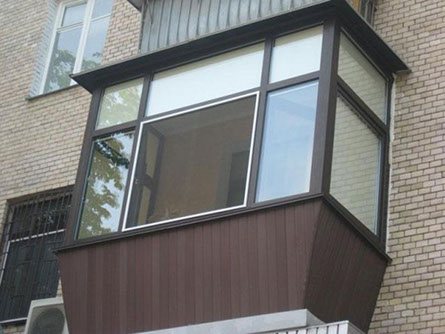Наружная отделка балкона профлистом